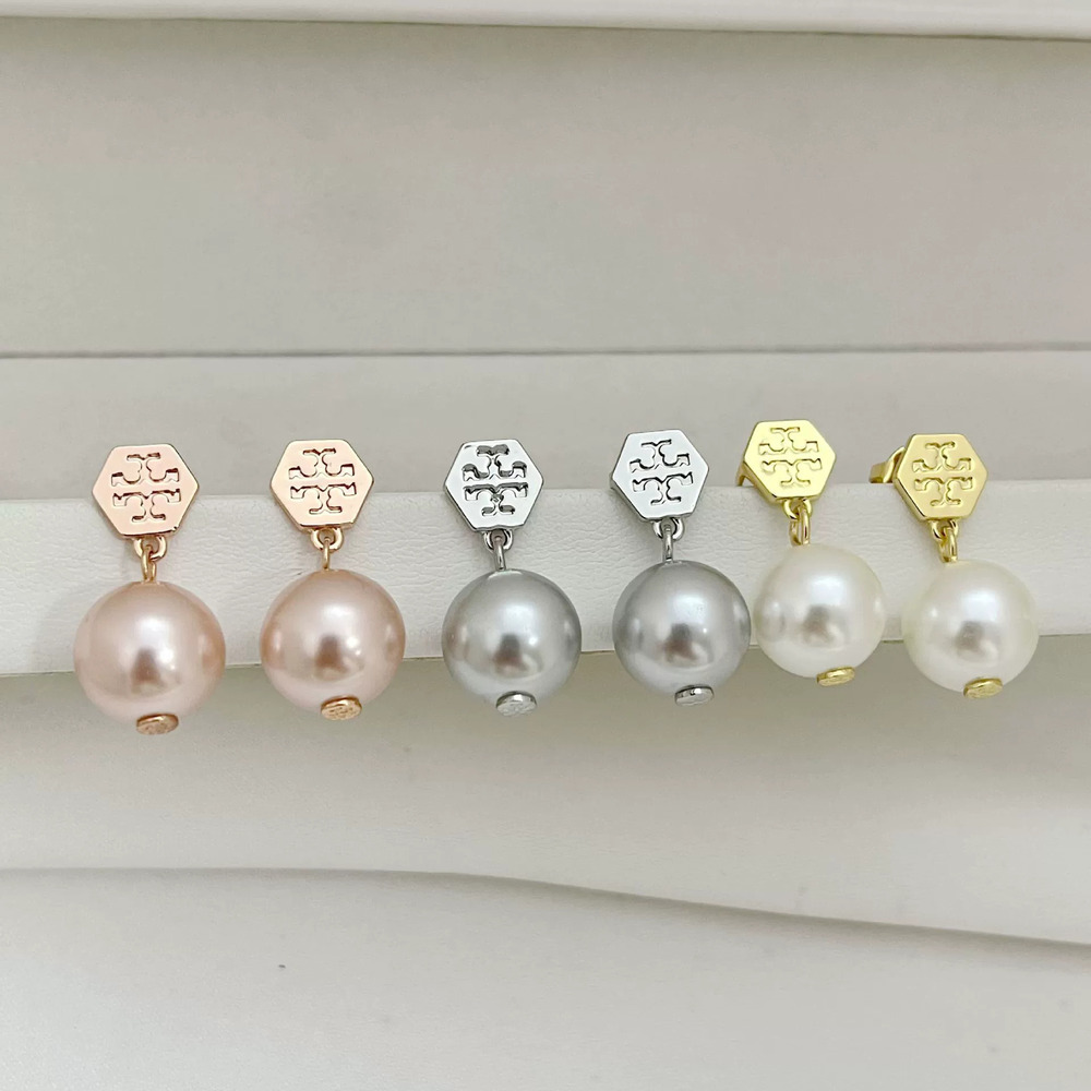 Tory Burch Pearl Metal Earrings
